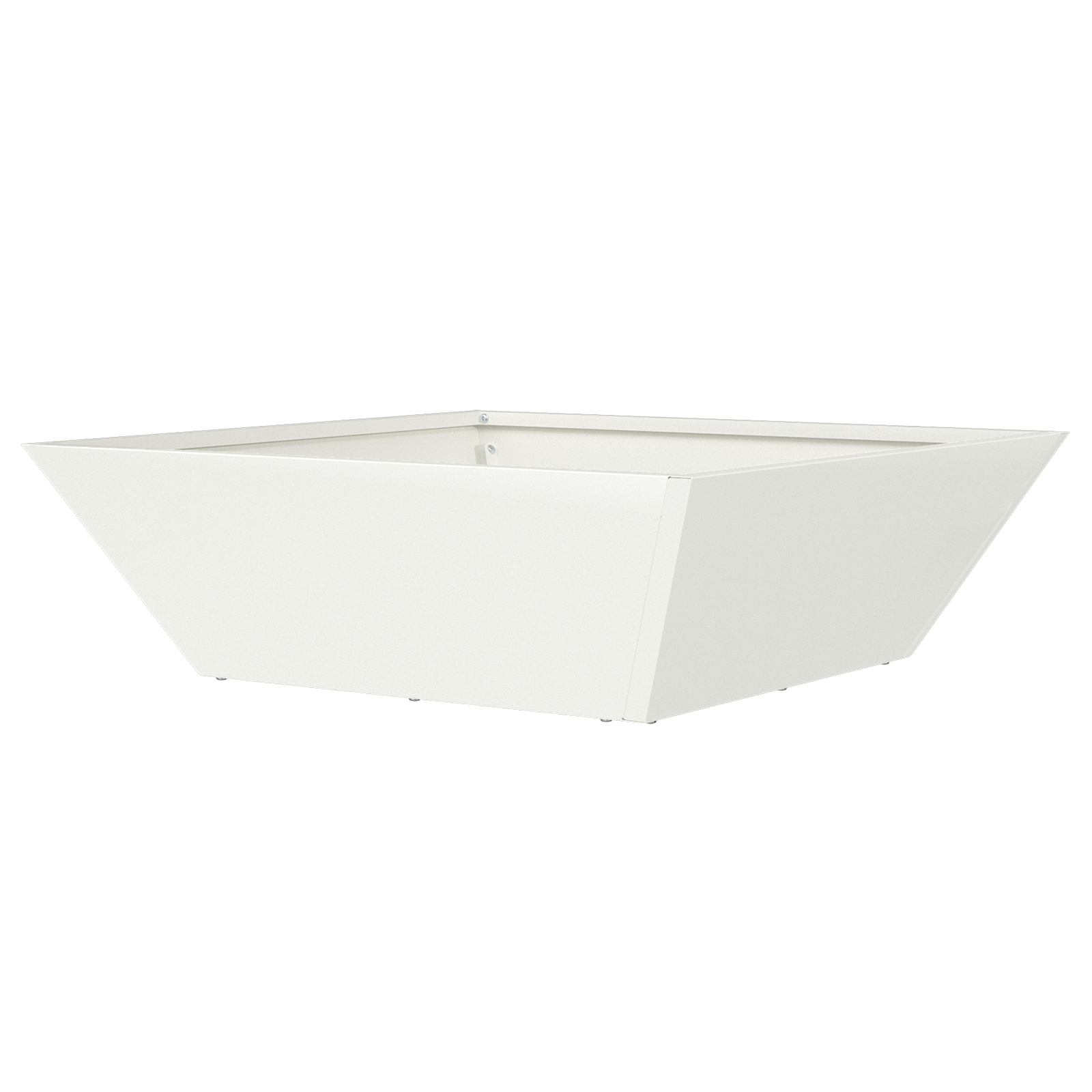 Ghiveci din plastic 5 pcs Alb 50 x 50 x 15 cm Oțel GartenMobel Dekor