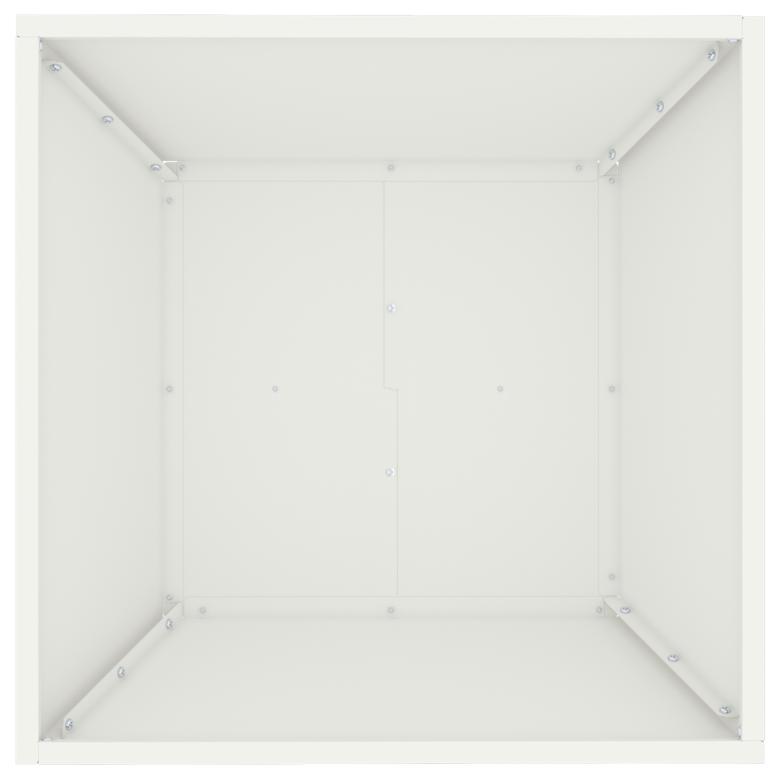 Ghiveci din plastic 5 pcs Alb 50 x 50 x 15 cm Oțel GartenMobel Dekor