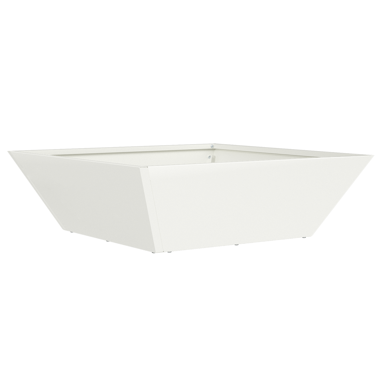 Ghiveci din plastic 5 pcs Alb 50 x 50 x 15 cm Oțel GartenMobel Dekor