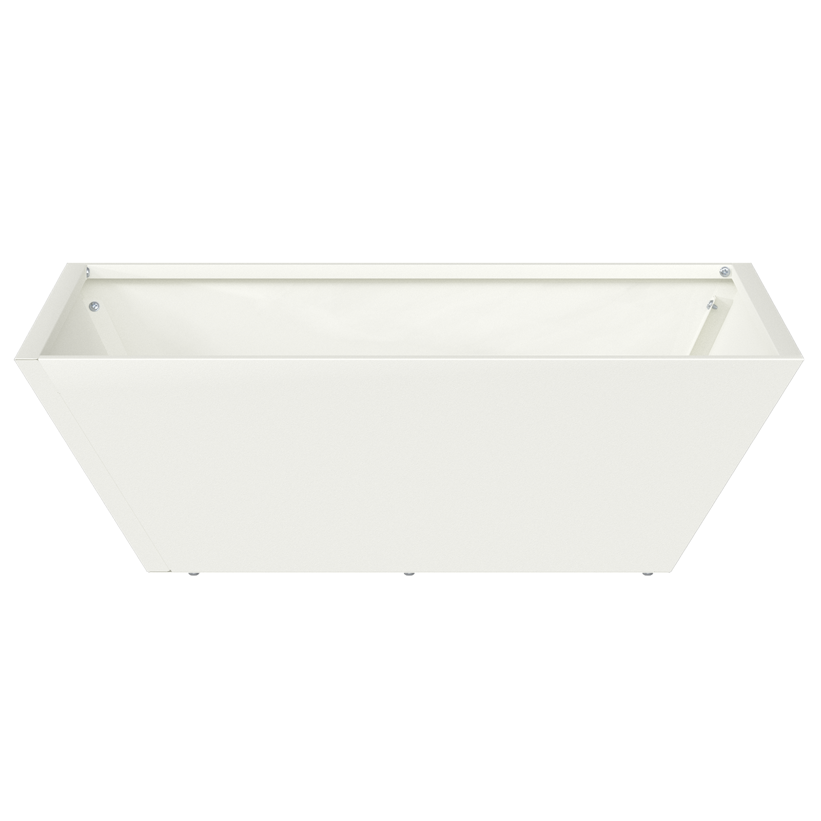 Ghiveci din plastic 5 pcs Alb 50 x 50 x 15 cm Oțel GartenMobel Dekor