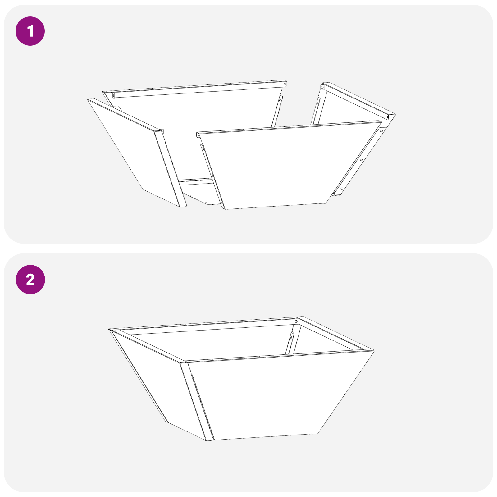 Ghiveci din plastic 5 pcs Negru 35 x 35 x 15 cm Oțel GartenMobel Dekor