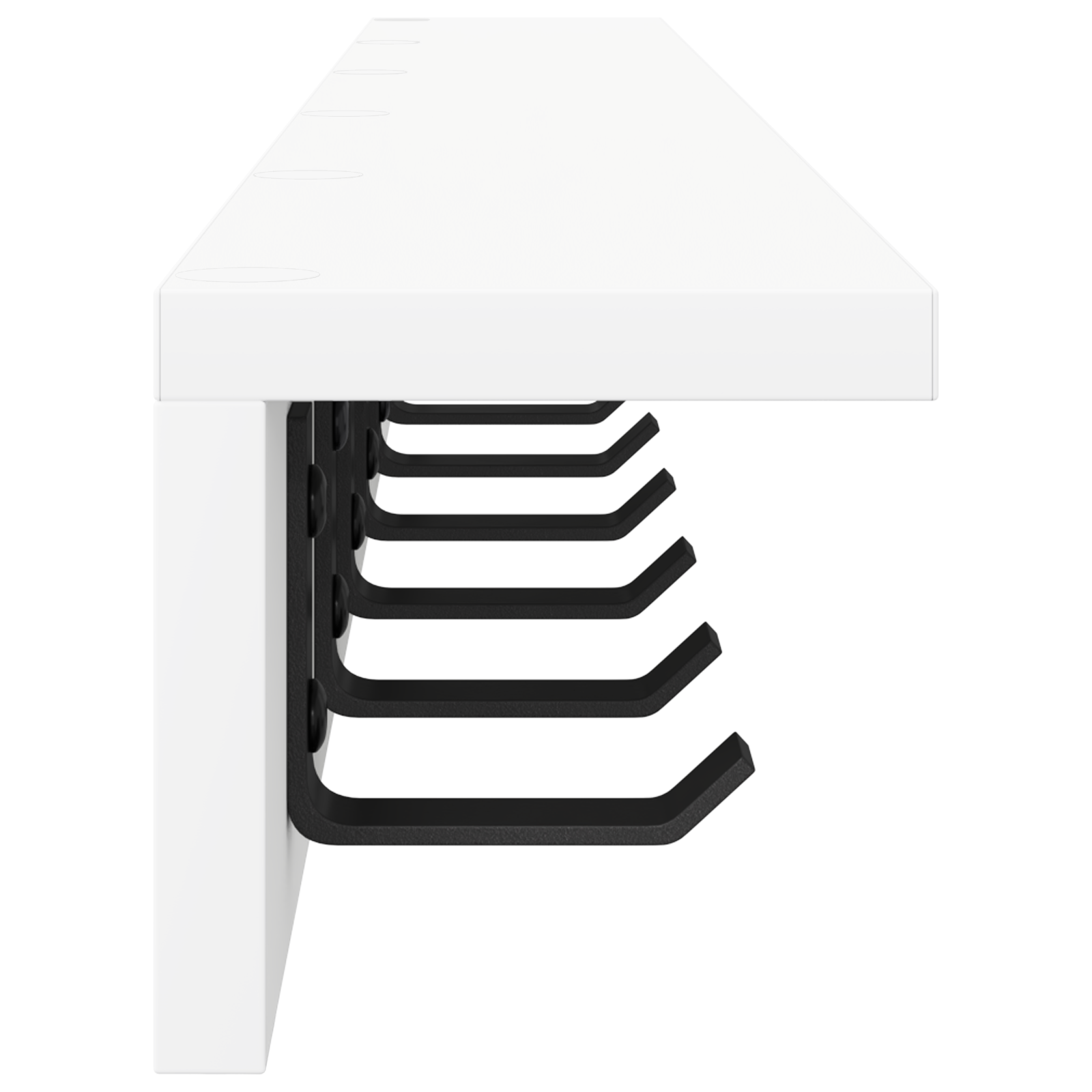 Răcător de paltoane montat pe perete Alb 100 x 10.5 x 10.5 cm GartenMobel Dekor