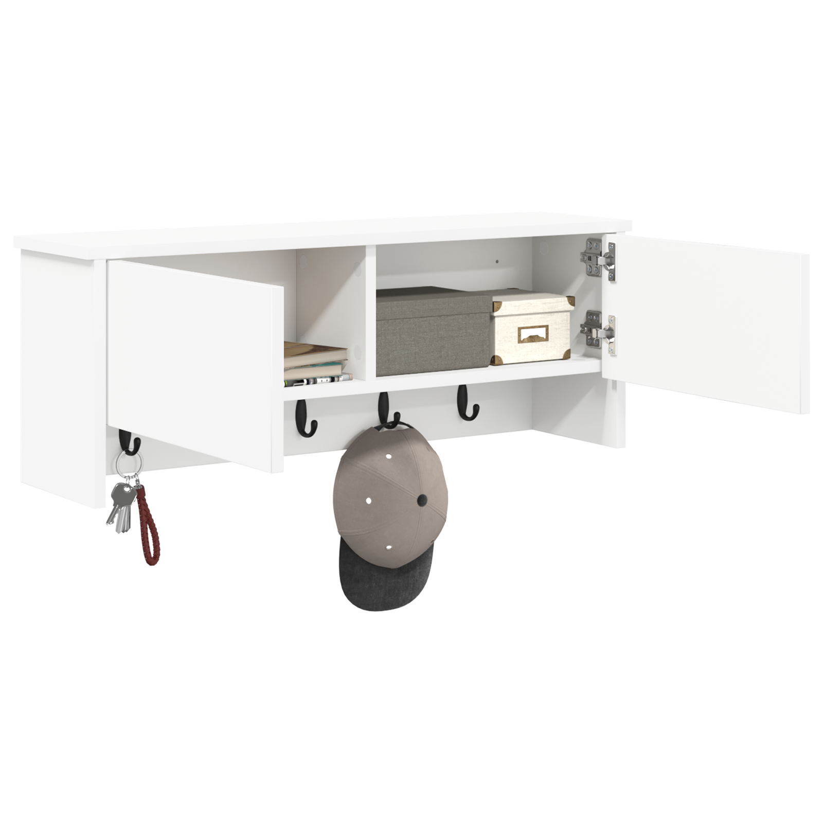 Răcător de paltoane montat pe perete Alb 80 x 20 x 30 cm GartenMobel Dekor