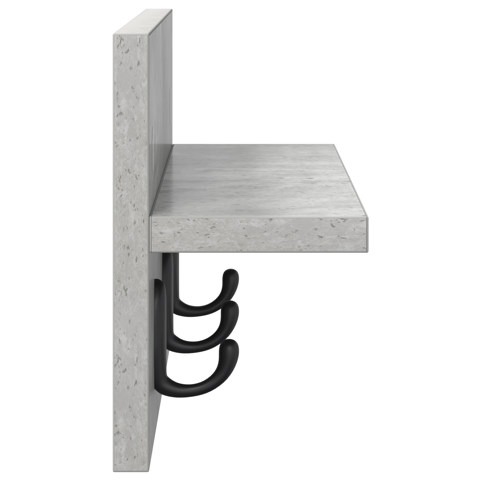 Răcător de paltoane montat pe perete cu raft Pe perete Gri beton GartenMobel Dekor