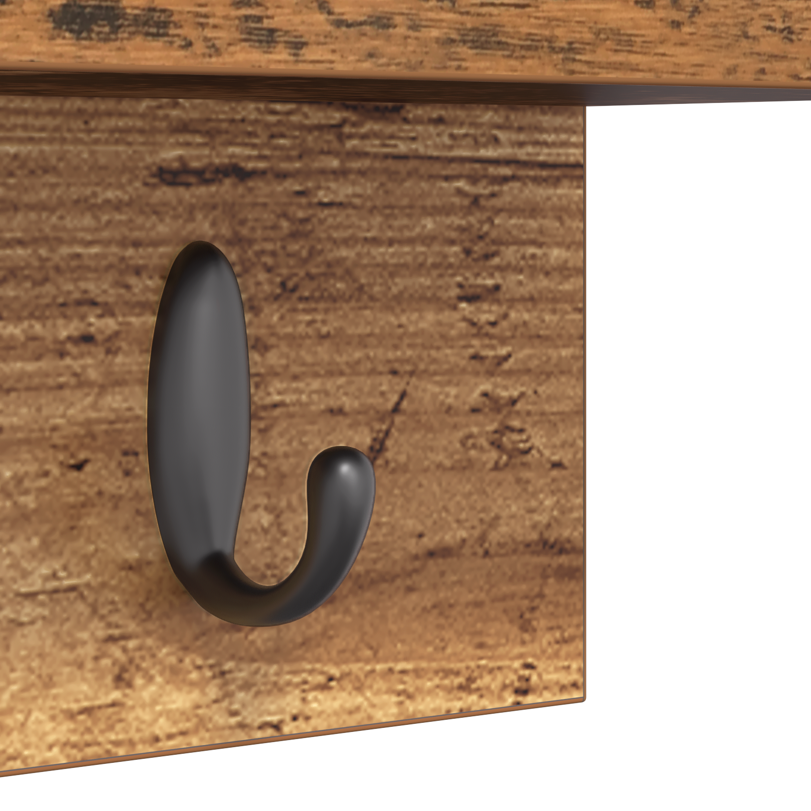 Răcător de paltoane montat pe perete cu raft Pe perete Lemn vechi GartenMobel Dekor