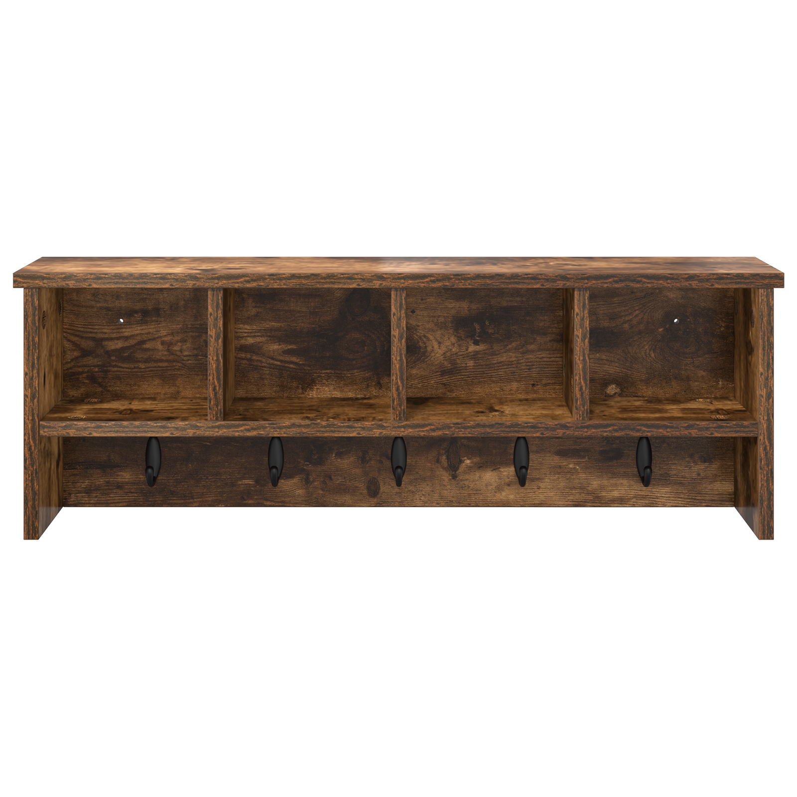 Răcător de paltoane montat pe perete cu raft Pe perete Stejar afumat GartenMobel Dekor