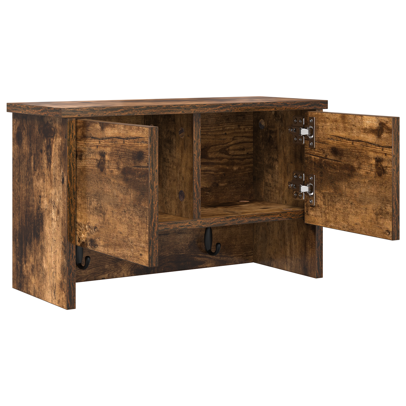 Răcător de paltoane montat pe perete cu raft Pe perete Stejar afumat GartenMobel Dekor