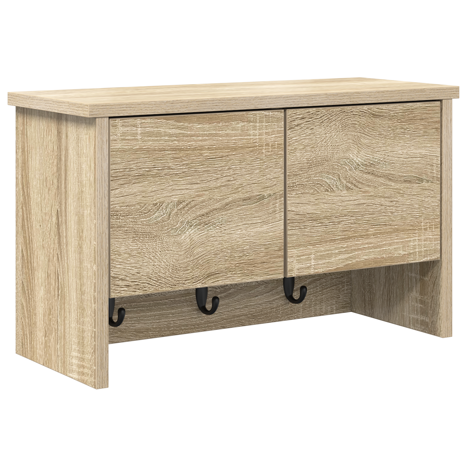 Răcător de paltoane montat pe perete cu raft Pe perete Stejar sonoma GartenMobel Dekor