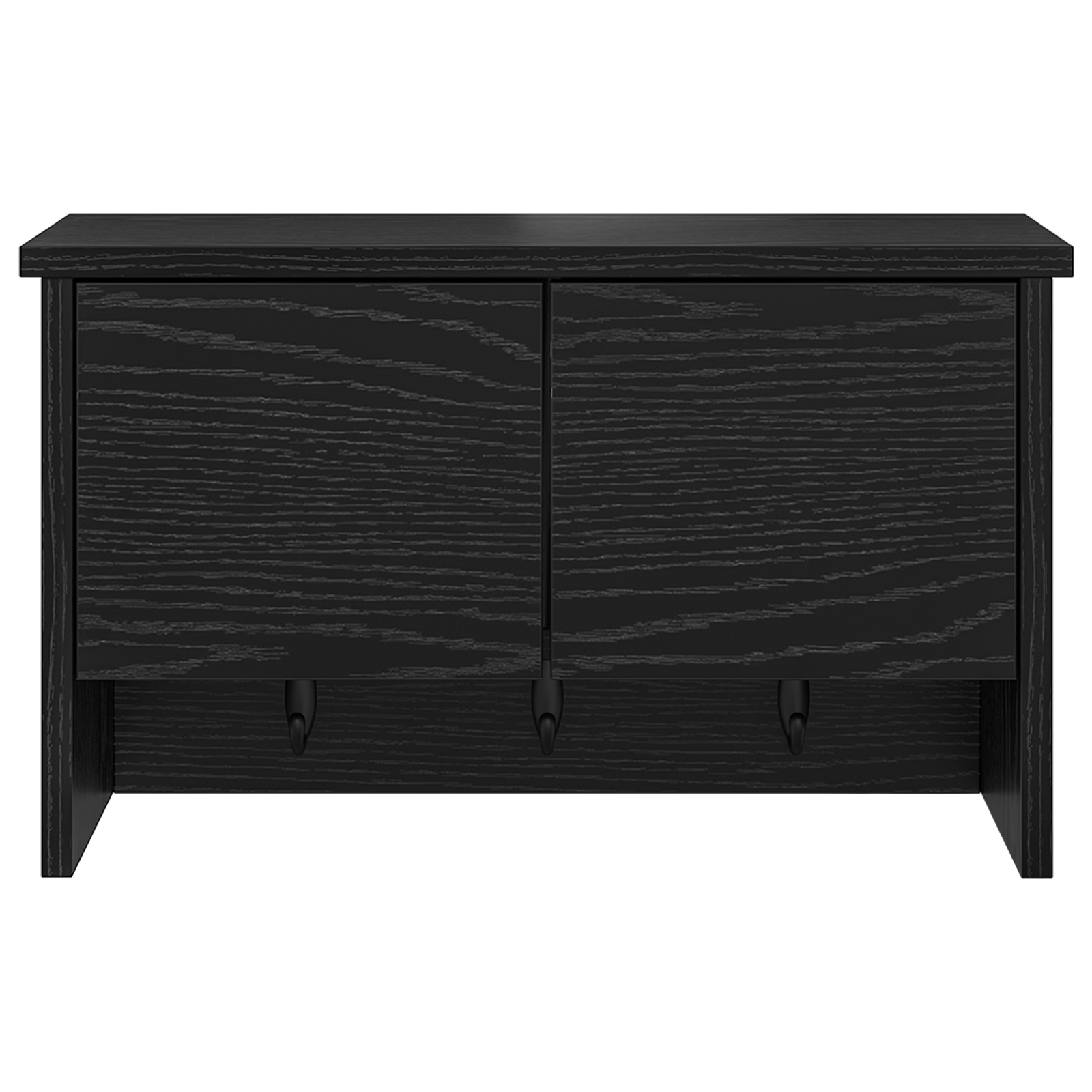 Răcător de paltoane montat pe perete cu raft Pe perete cu depozitare cu ușă Stejar negru GartenMobel Dekor