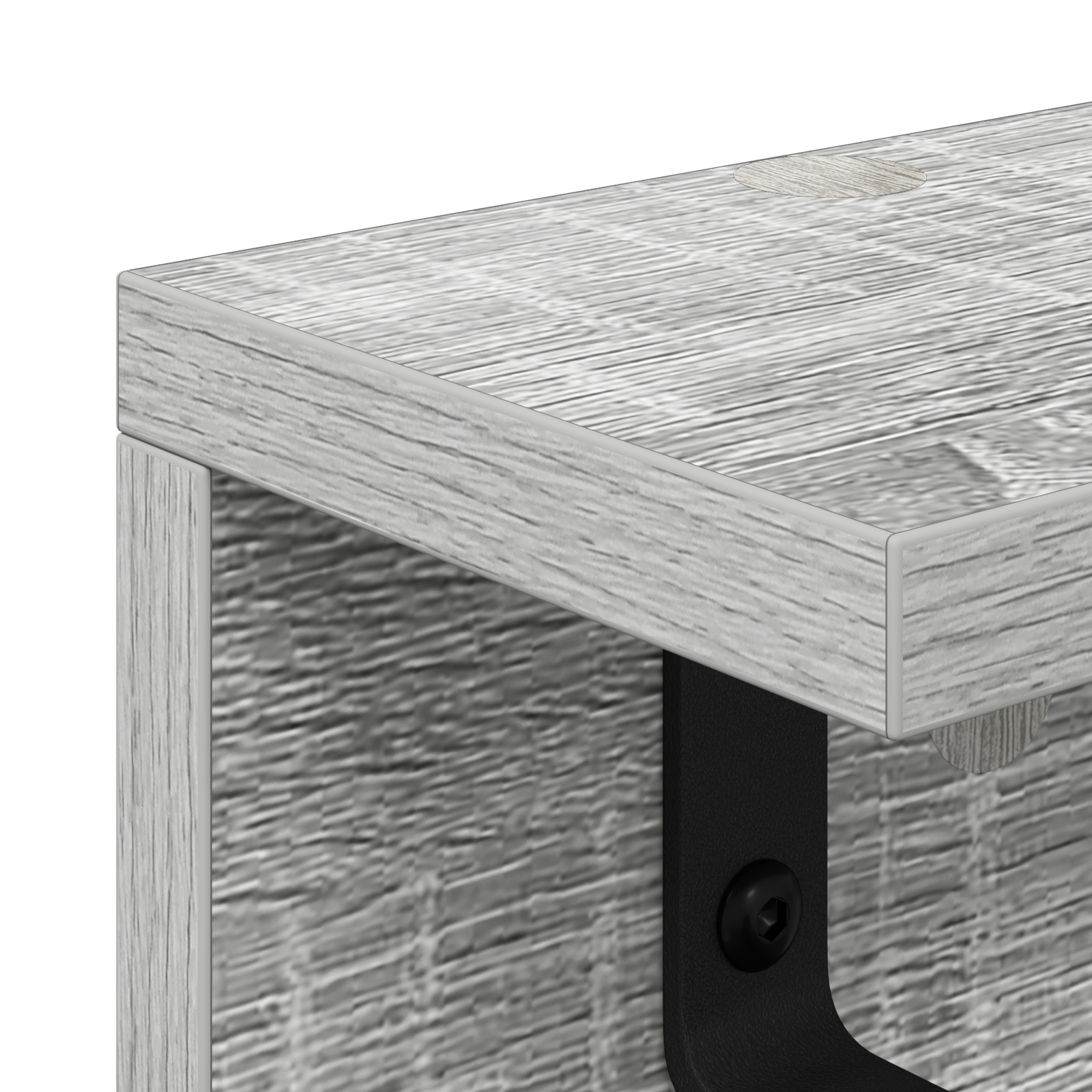 Răcător de paltoane montat pe perete cu raft Pe perete sonoma gri GartenMobel Dekor