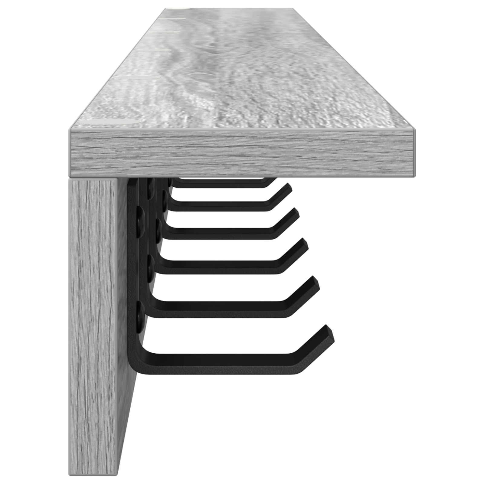 Răcător de paltoane montat pe perete cu raft Pe perete sonoma gri GartenMobel Dekor