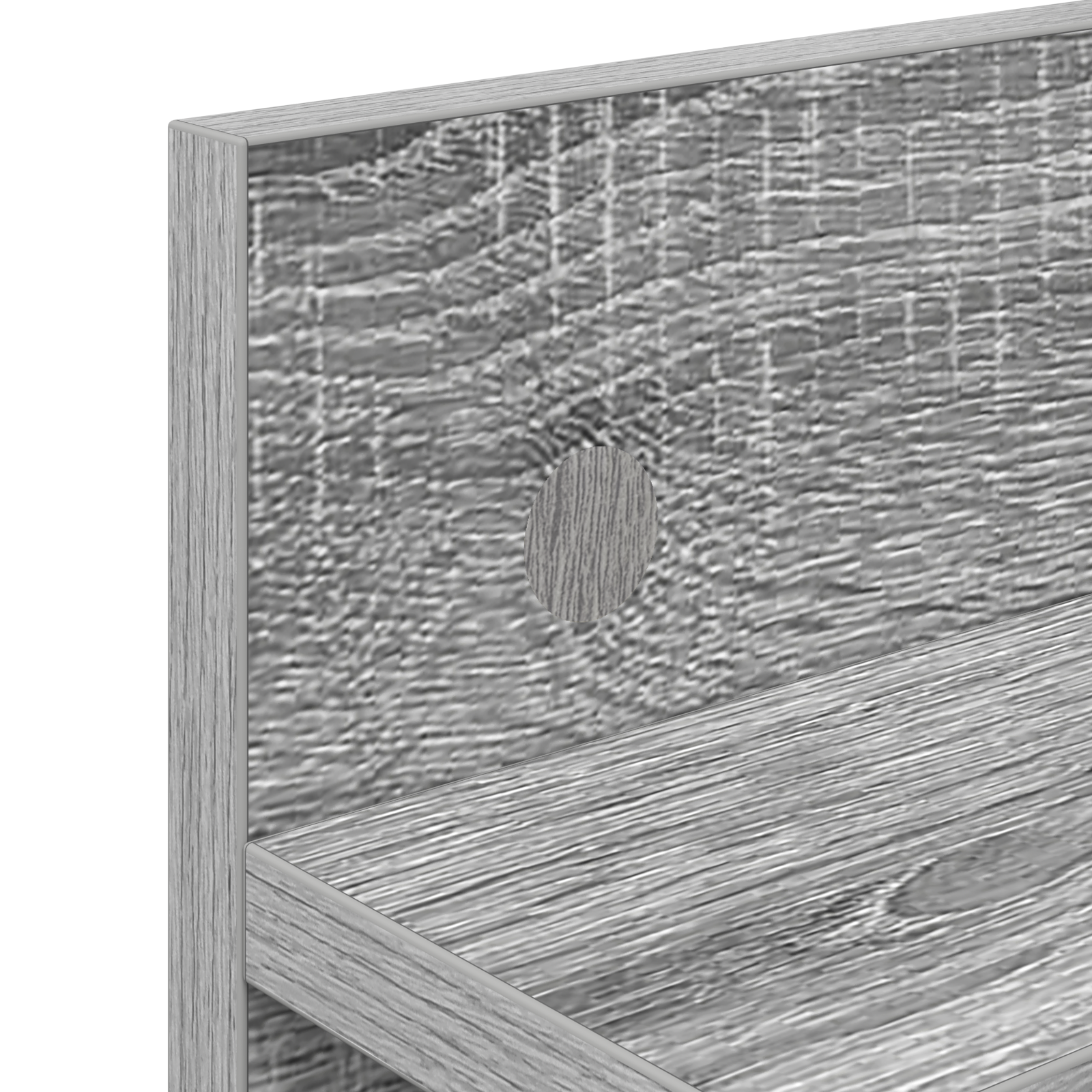 Răcător de paltoane montat pe perete cu raft Pe perete sonoma gri GartenMobel Dekor