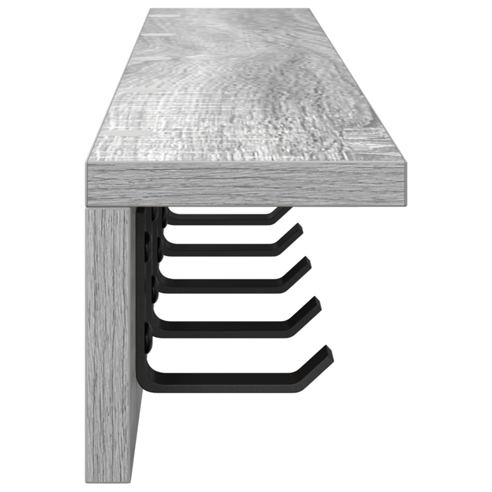 Răcător de paltoane montat pe perete cu raft Pe perete sonoma gri GartenMobel Dekor