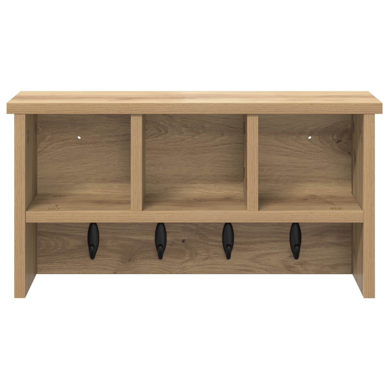 Răcător de paltoane montat pe perete cu raft Pe perete stejar artizanal GartenMobel Dekor