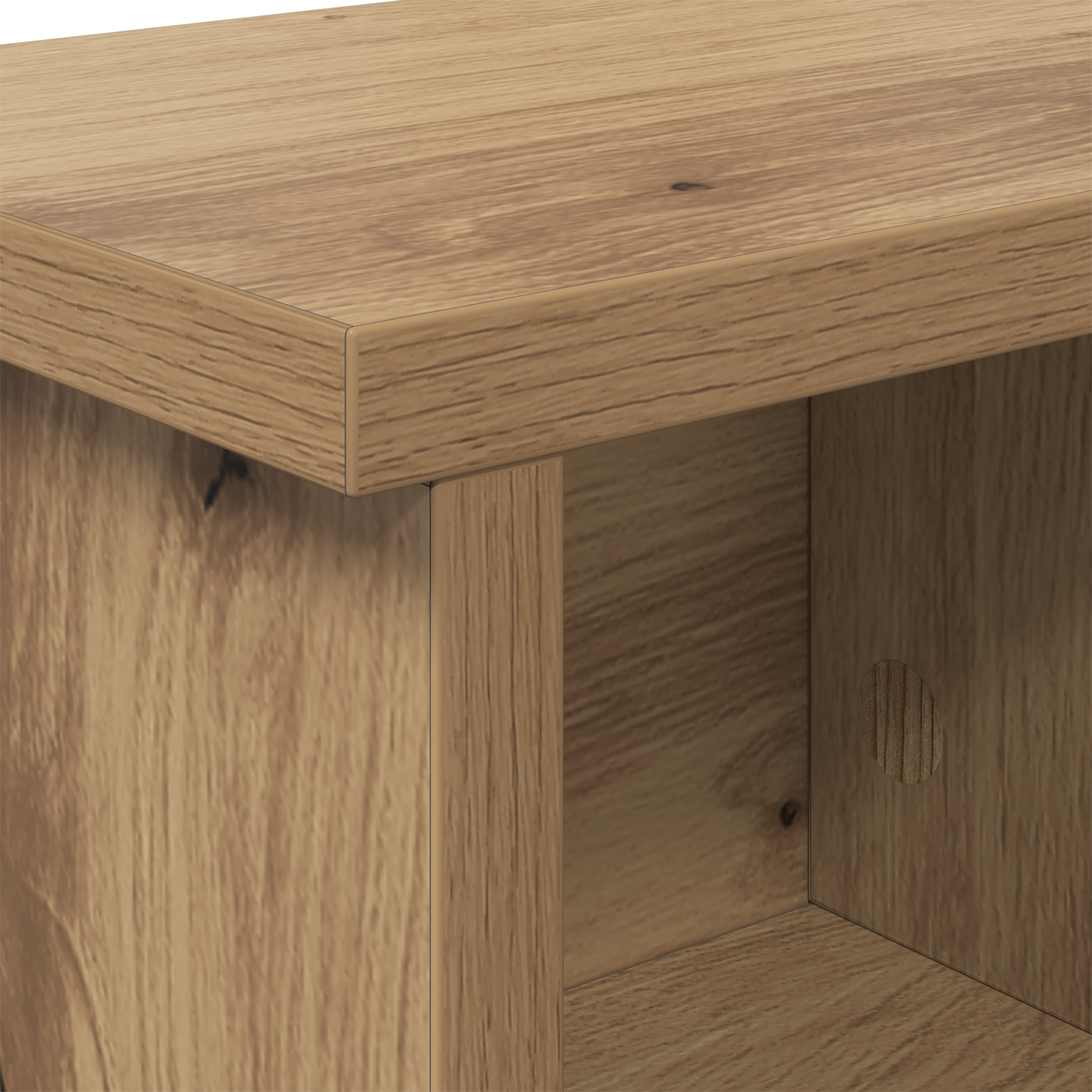 Răcător de paltoane montat pe perete cu raft Pe perete stejar artizanal GartenMobel Dekor