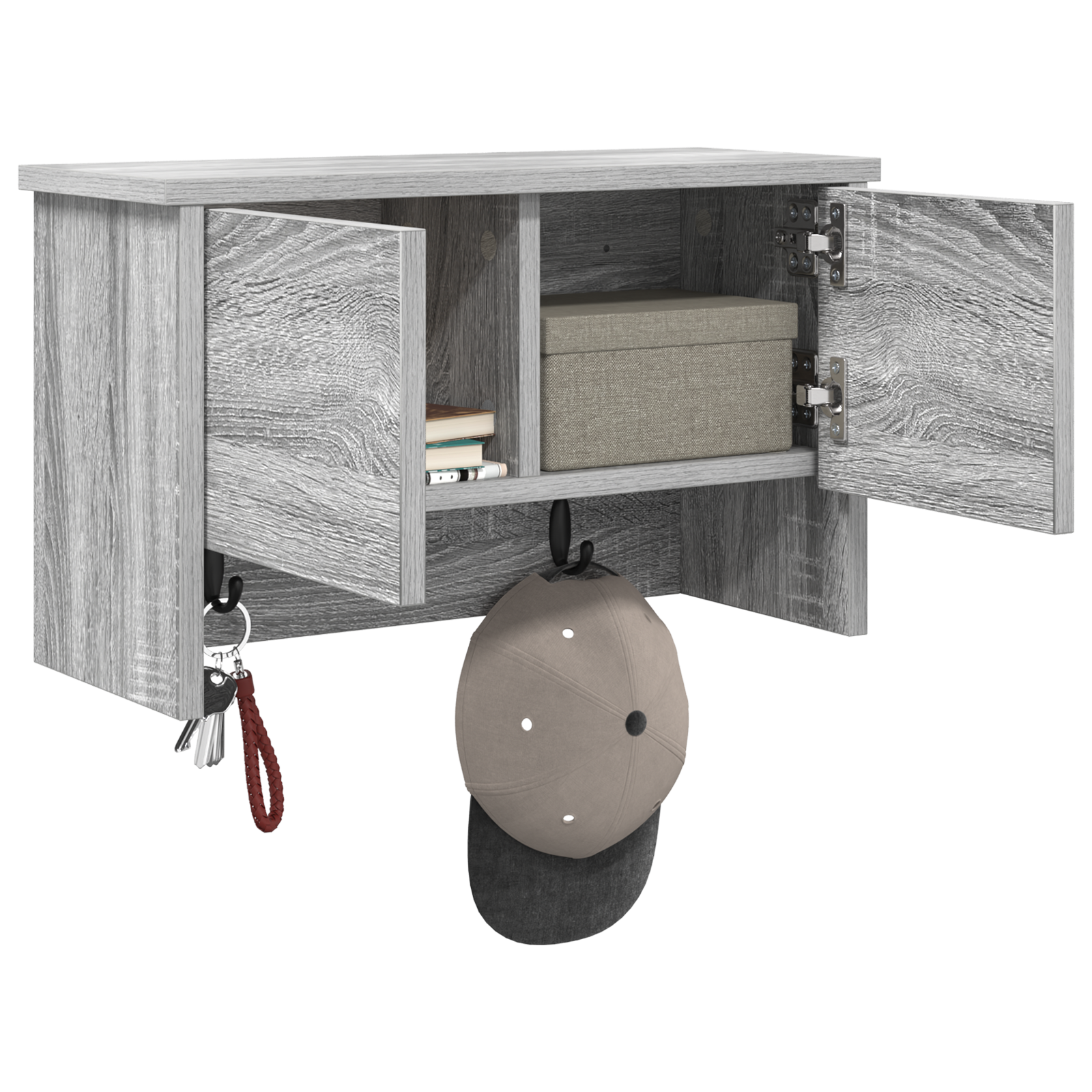 Răcător de paltoane montat pe perete sonoma gri 50 x 20 x 30 cm GartenMobel Dekor