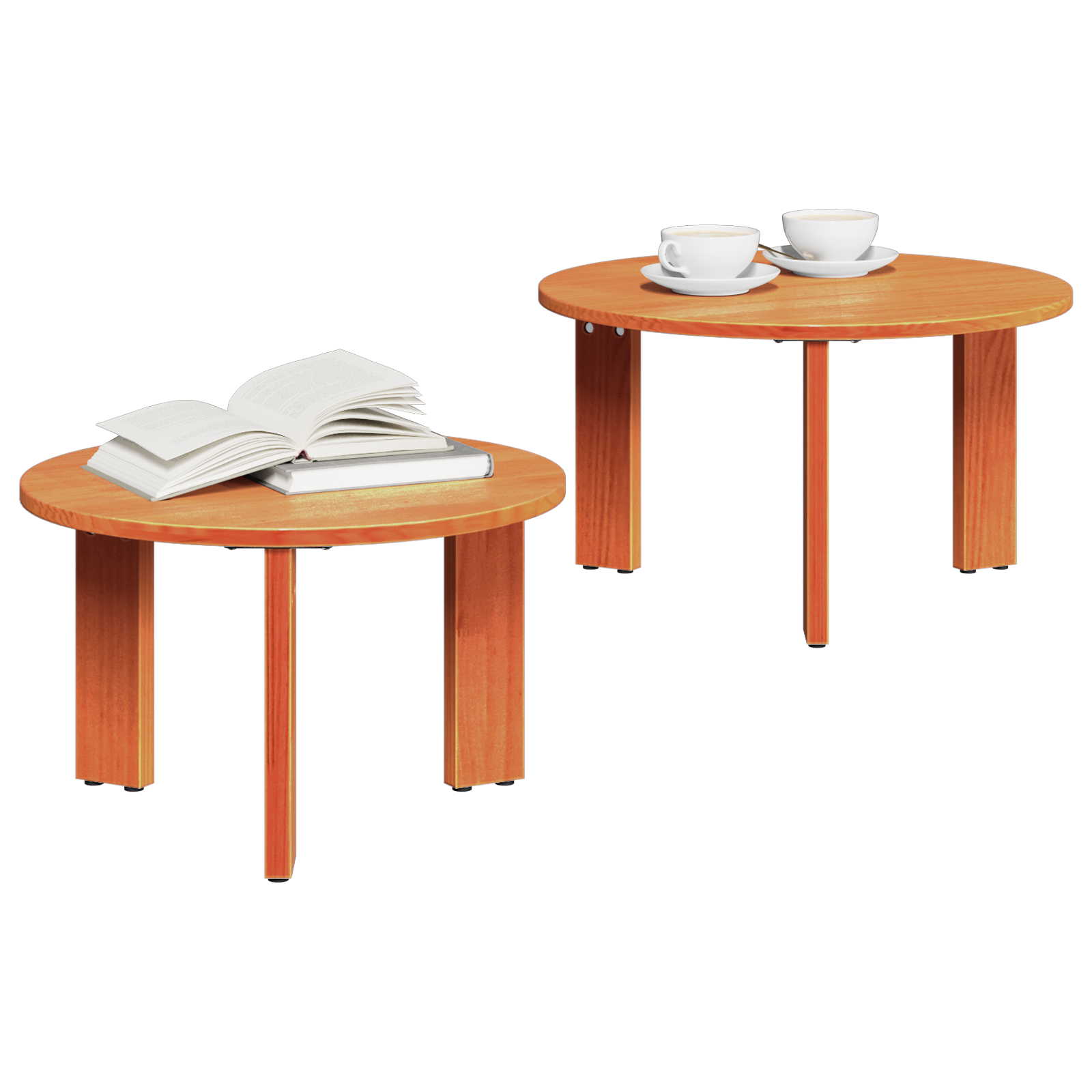 Set de măsuțe de cafea 2 pcs Maro ceruit 47.5 x 47.5 x 27 cm GartenMobel Dekor