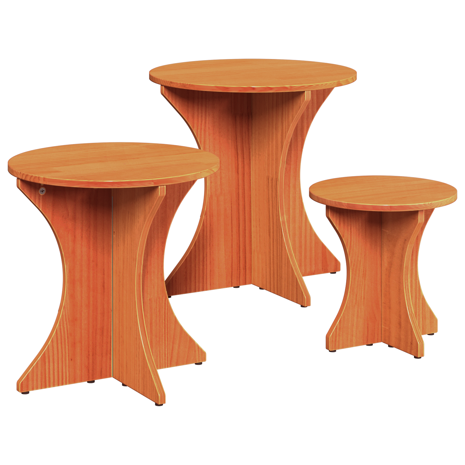 Set de măsuțe de cafea 3 pcs Maro ceruit 46 x 46 x 47 cm GartenMobel Dekor