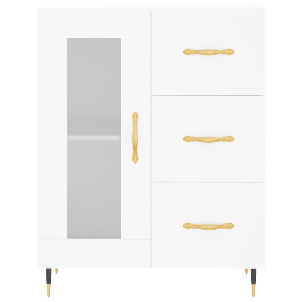 Dulap înalt, alb, 69,5x34x180 cm, lemn compozit GartenMobel Dekor
