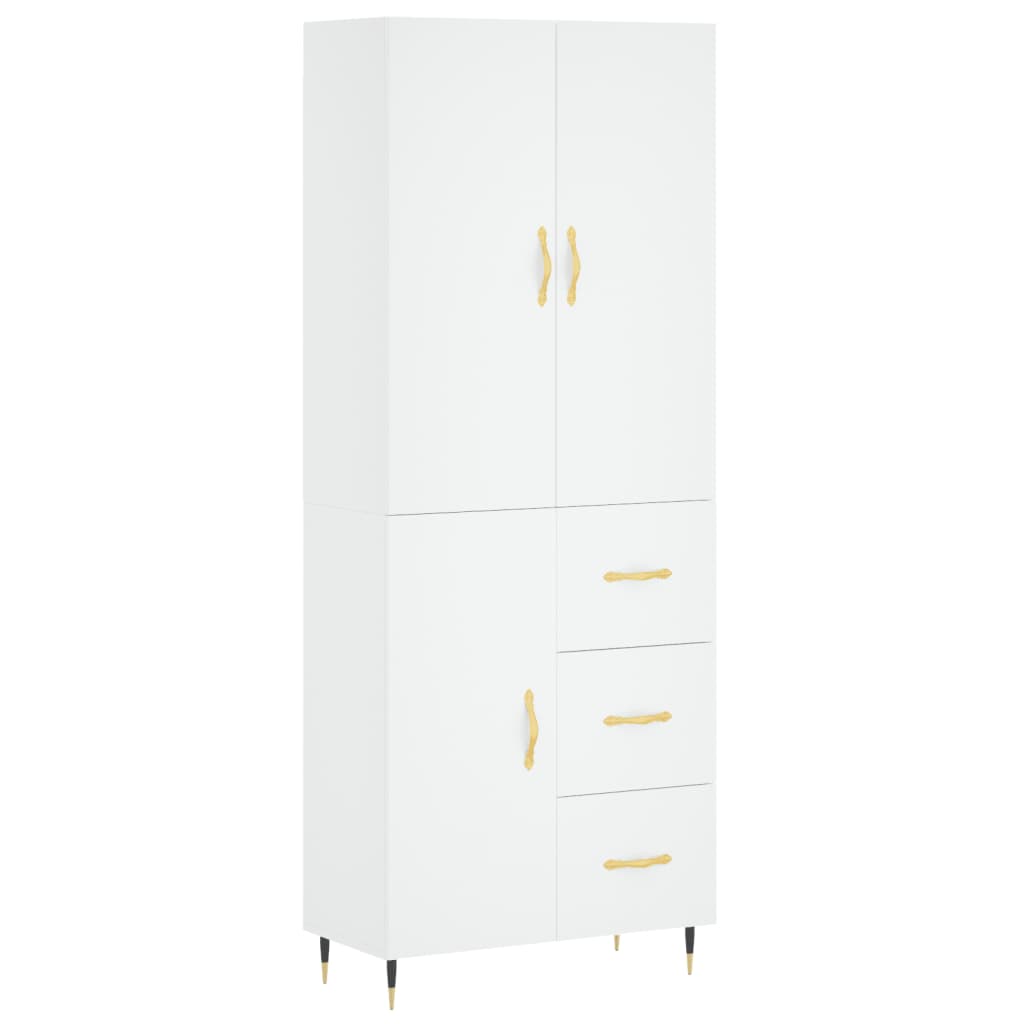 Dulap înalt, alb, 69,5x34x180 cm, lemn compozit GartenMobel Dekor