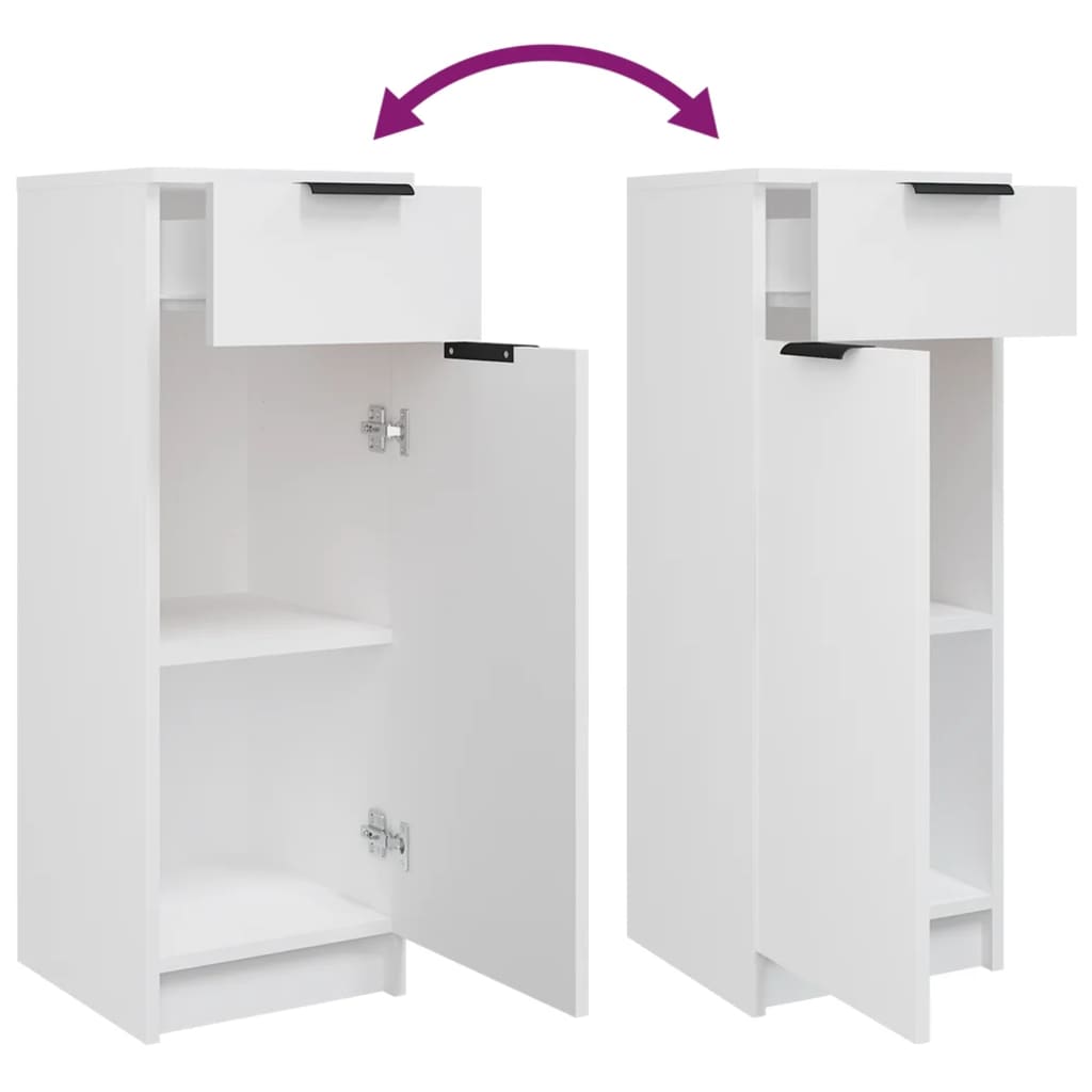 Set dulapuri de baie, 3 piese, alb, lemn prelucrat GartenMobel Dekor