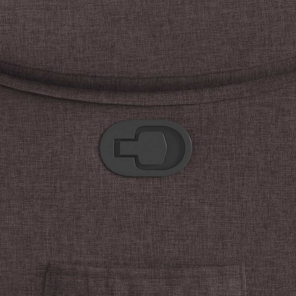 Fotoliu rabatabil, maro închis, material textil GartenMobel Dekor