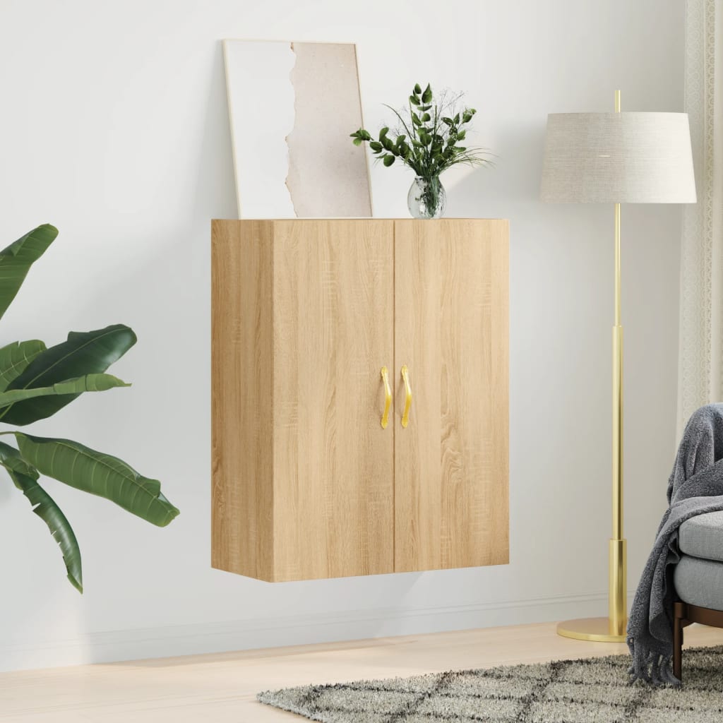 Dulap TV montat pe perete, stejar sonoma, 69,5x34x90 cm GartenMobel Dekor