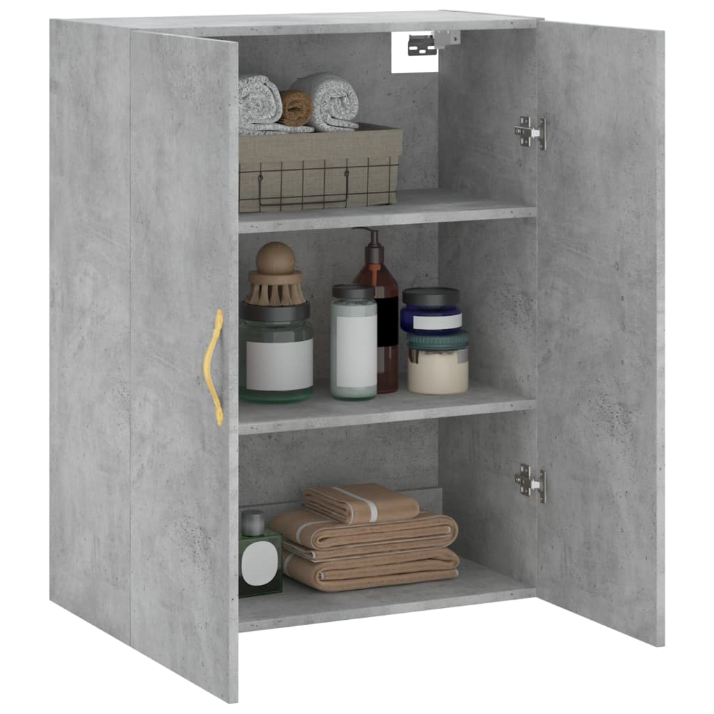 Dulap cu montaj pe perete, gri beton, 69,5x34x90 cm GartenMobel Dekor