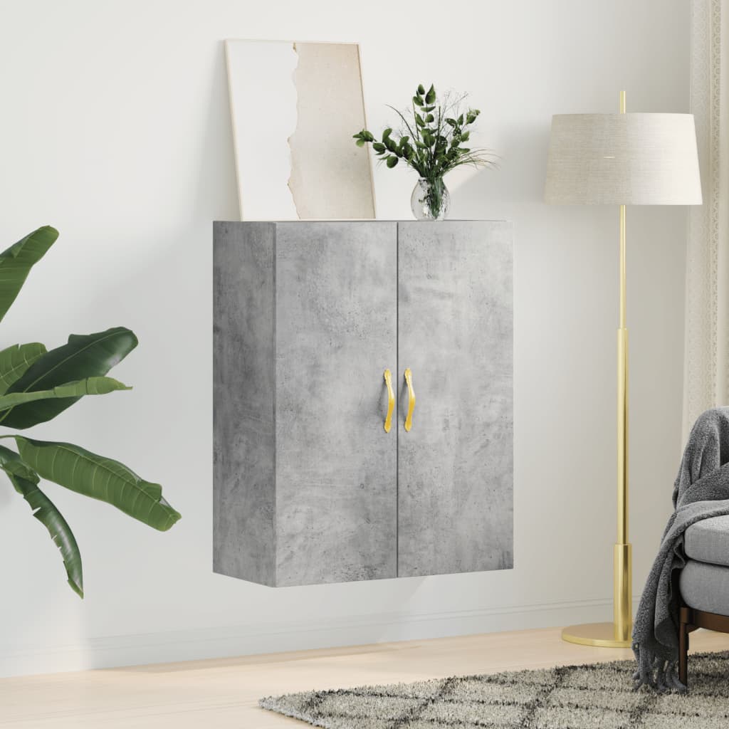 Dulap cu montaj pe perete, gri beton, 69,5x34x90 cm GartenMobel Dekor