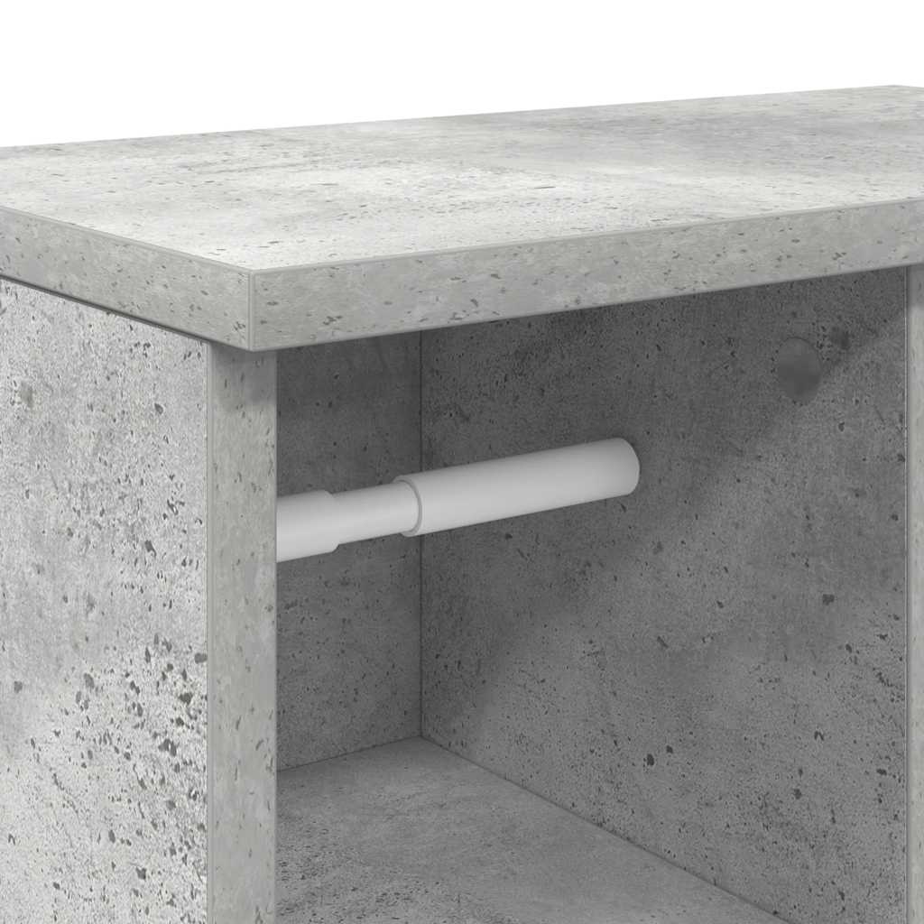 Dulap de baie cu suport role, gri beton, 39x22x90 cm GartenMobel Dekor
