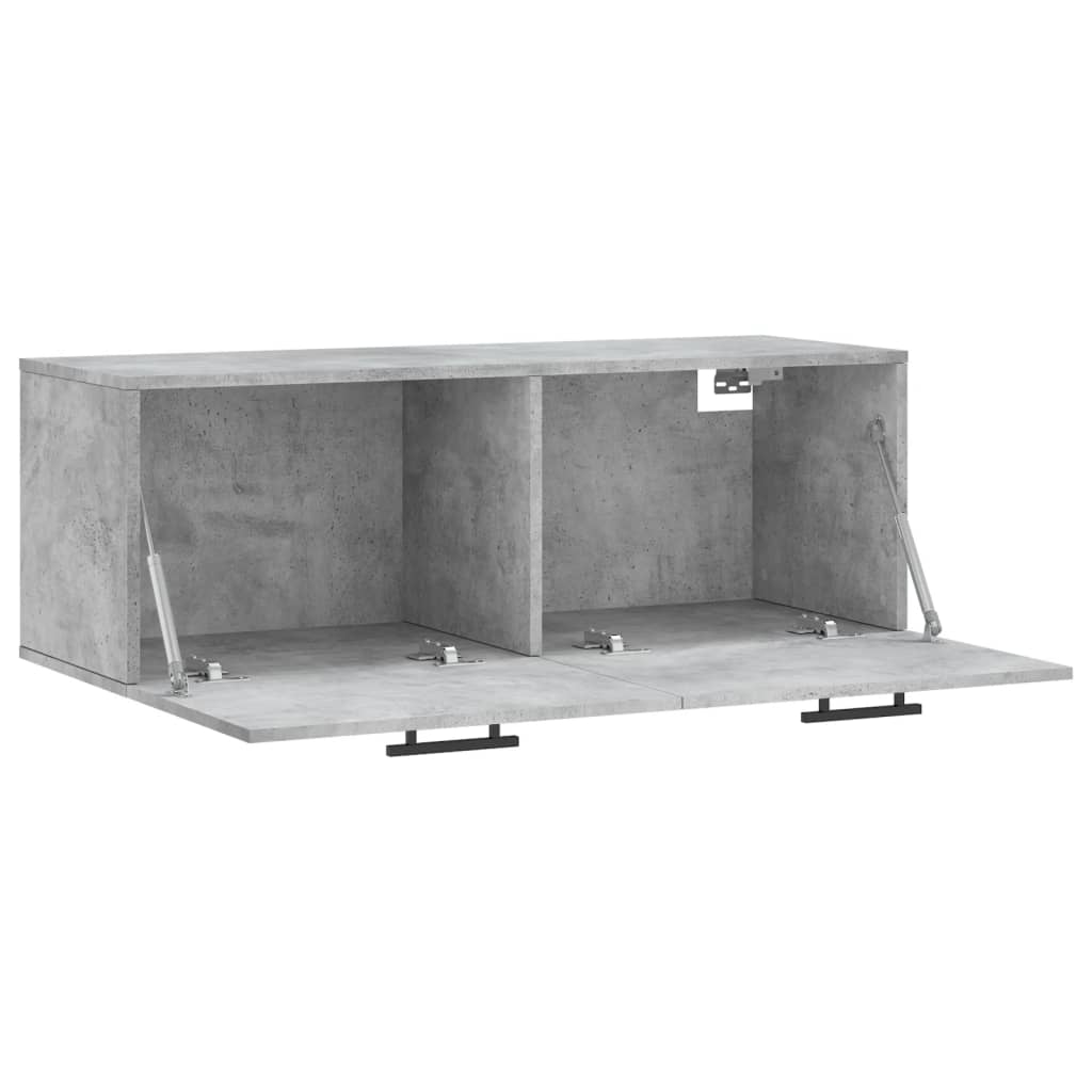 Dulap de perete, gri beton, 100x36,5x35 cm, lemn prelucrat GartenMobel Dekor