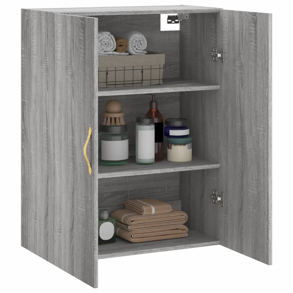 Dulap montat pe perete, gri sonoma, 69,5x34x90 cm GartenMobel Dekor