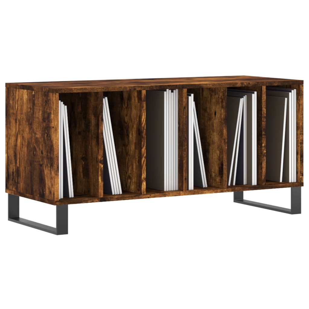 Dulap pentru discuri stejar fumuriu 100x38x48 cm lemn compozit GartenMobel Dekor