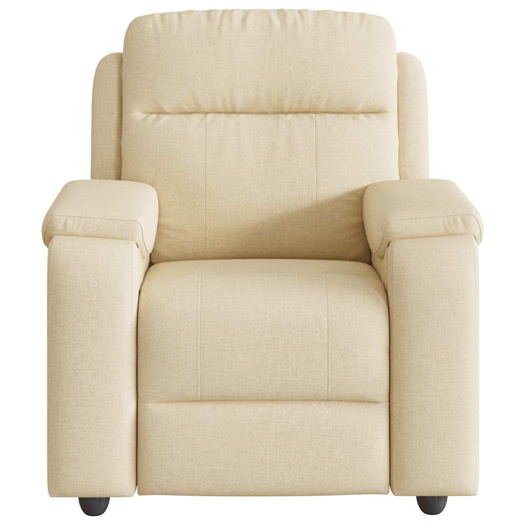 Fotoliu rabatabil, crem, material textil GartenMobel Dekor