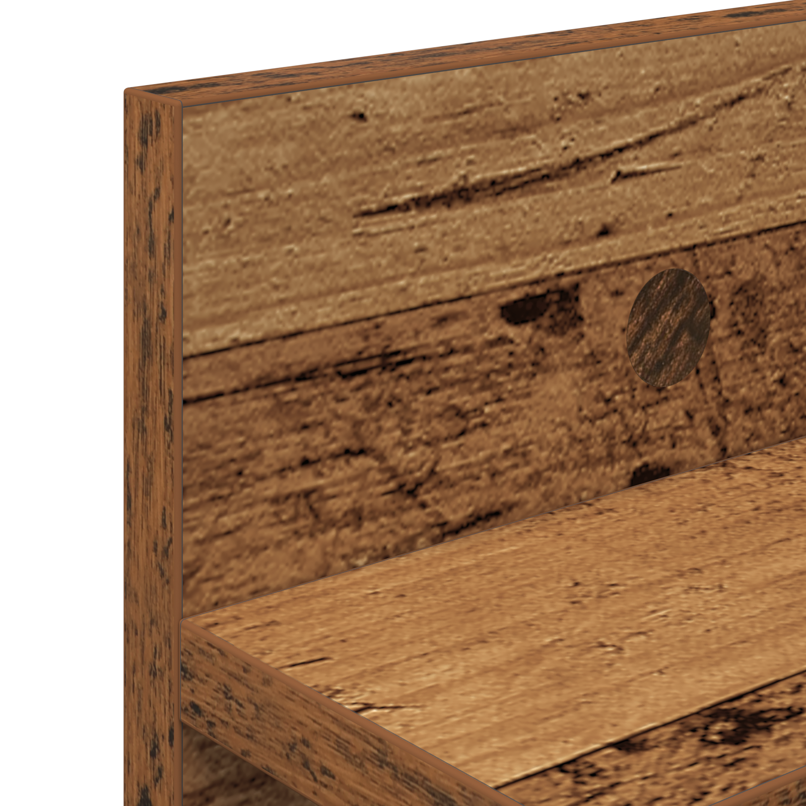 Răcător de paltoane montat pe perete cu raft Pe perete Lemn vechi GartenMobel Dekor