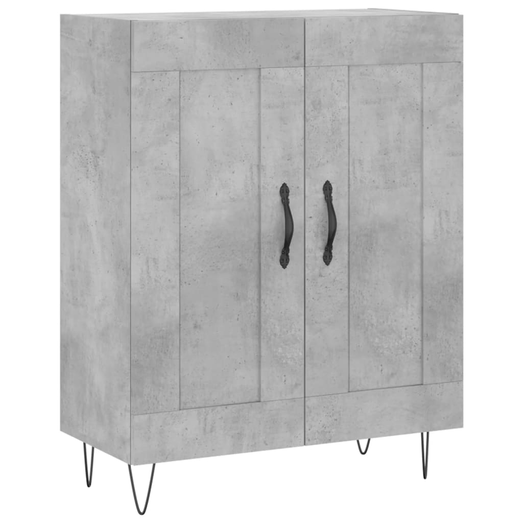 Servantă, gri beton, 69,5x34x90 cm, lemn compozit GartenMobel Dekor