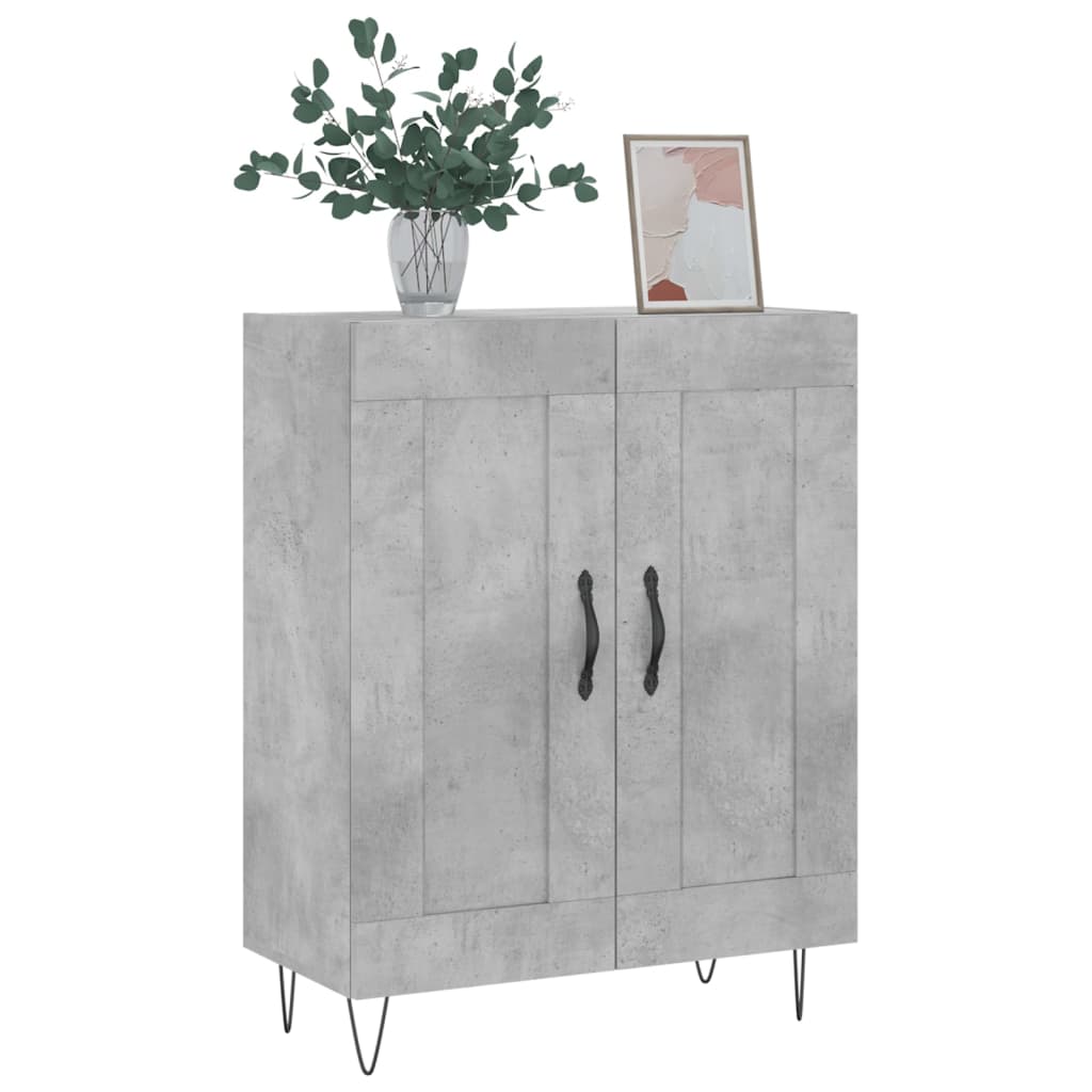 Servantă, gri beton, 69,5x34x90 cm, lemn compozit GartenMobel Dekor
