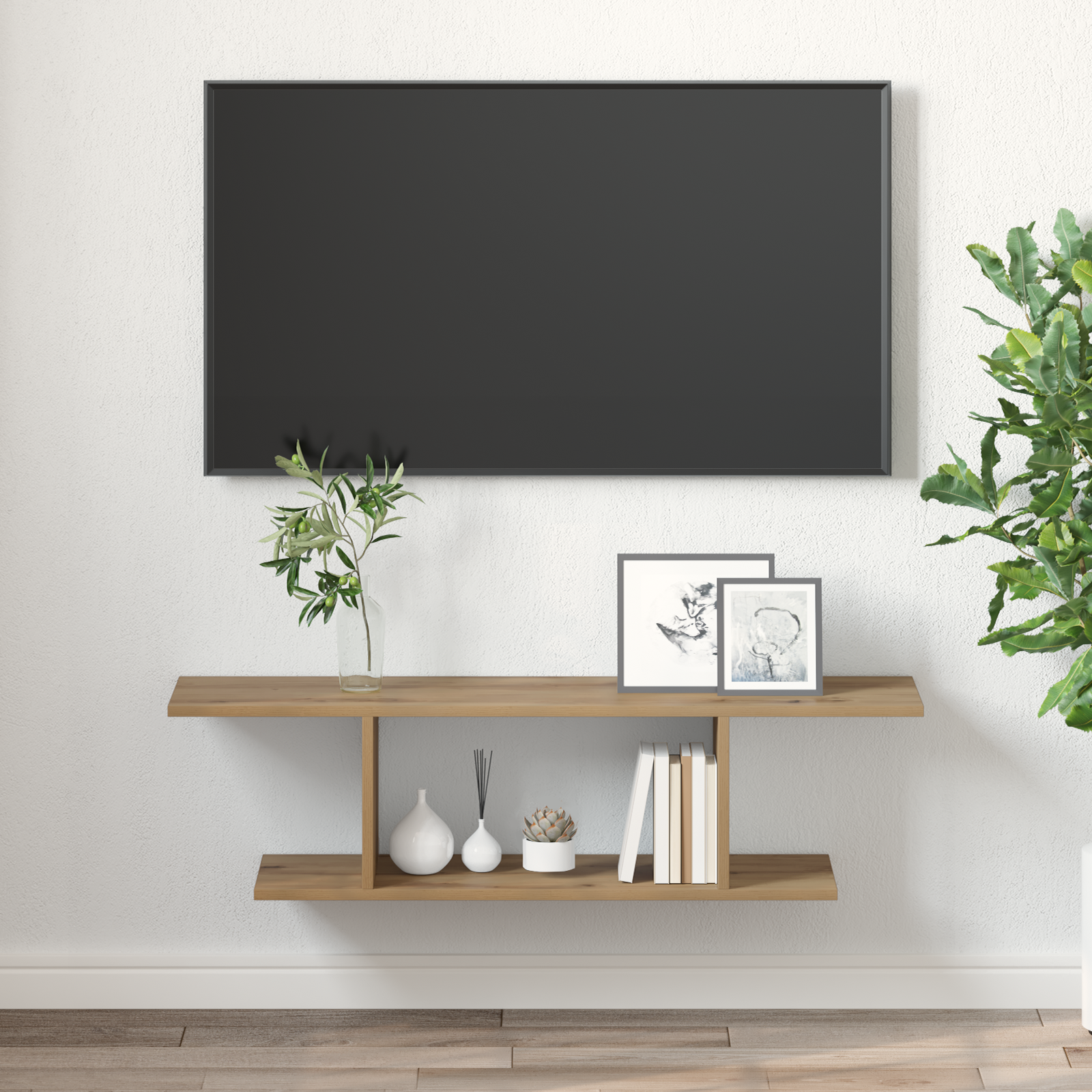 Cabinet TV cu raft cu depozitare Maro 103 x 30 x 26.5 cm Lemn compozit GartenMobel Dekor