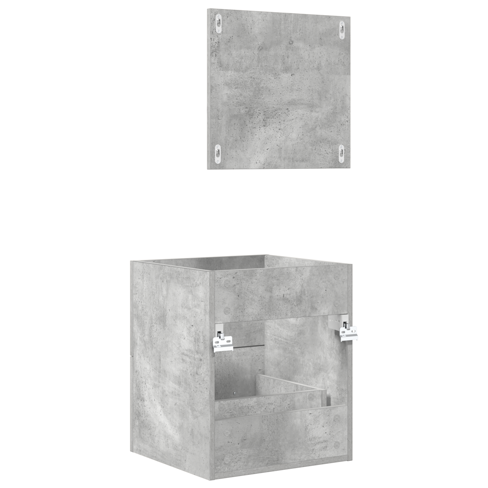 Dulap de Baie Gri Betonal 41 x 38.5 x 48 cm Lemn compozit GartenMobel Dekor