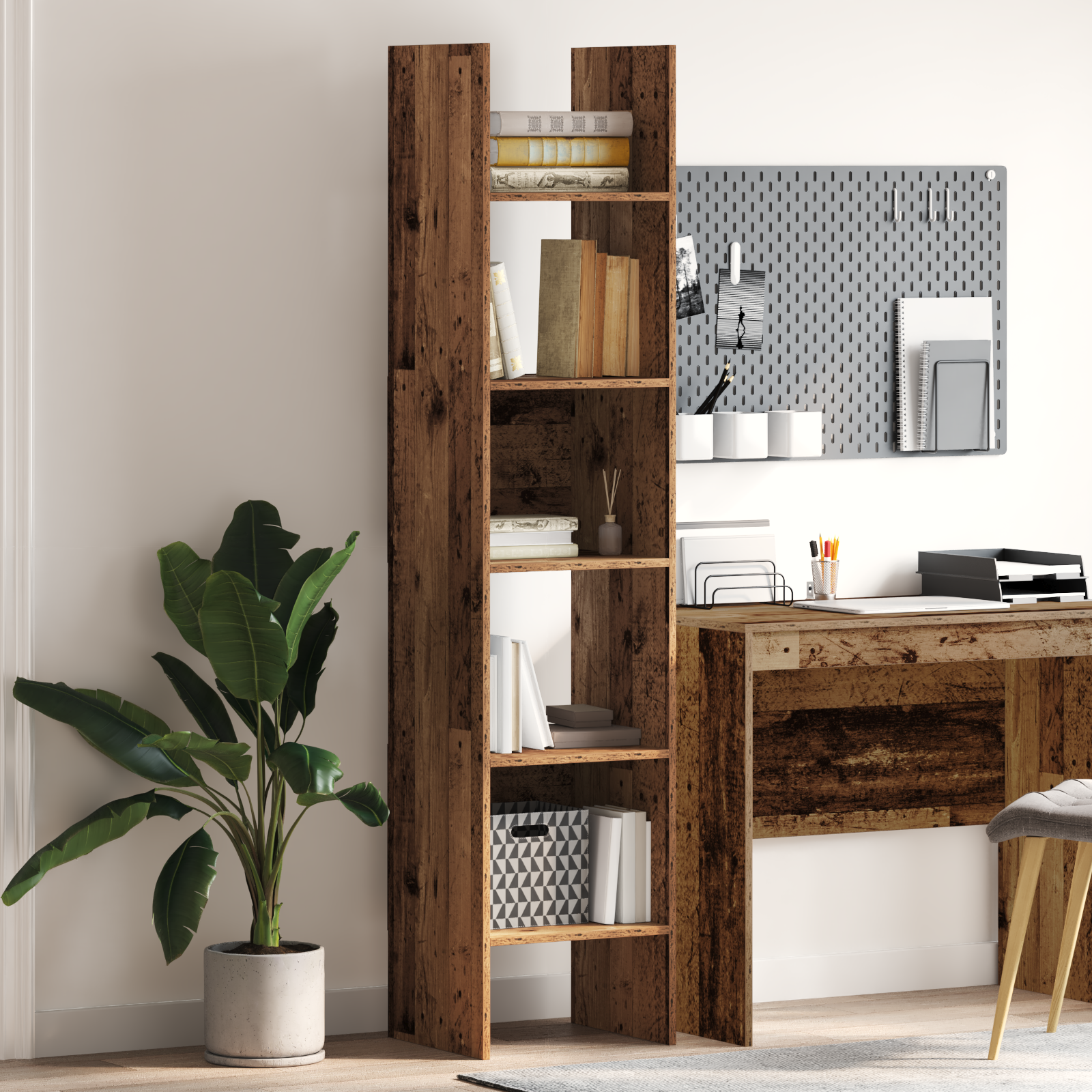 Dulap pentru cărți Lemn vechi 40 x 35 x 180 cm Lemn compozit GartenMobel Dekor