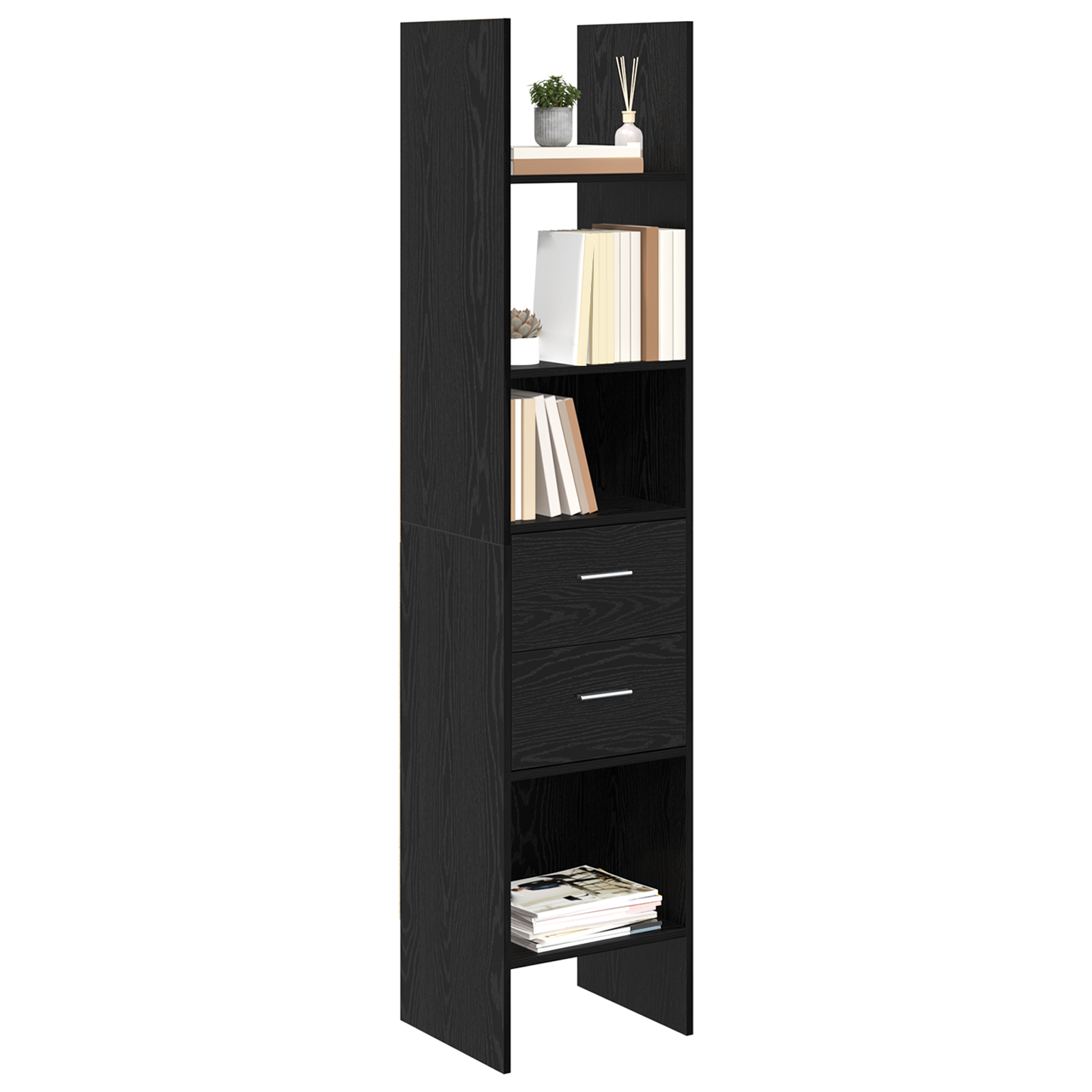 Dulap pentru cărți Stejar negru 40 x 35 x 180 cm Lemn compozit GartenMobel Dekor