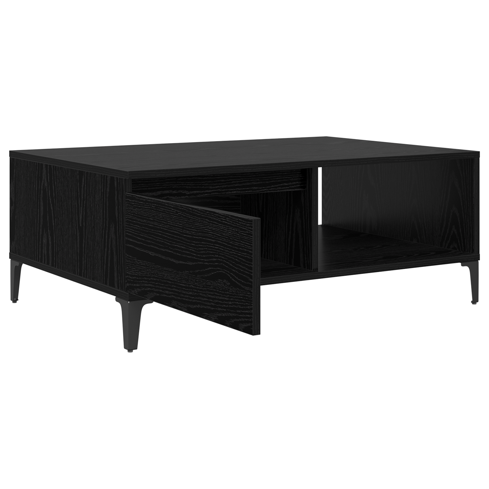 Masă de cafea Stejar negru 90 x 60 x 35 cm Lemn compozit GartenMobel Dekor