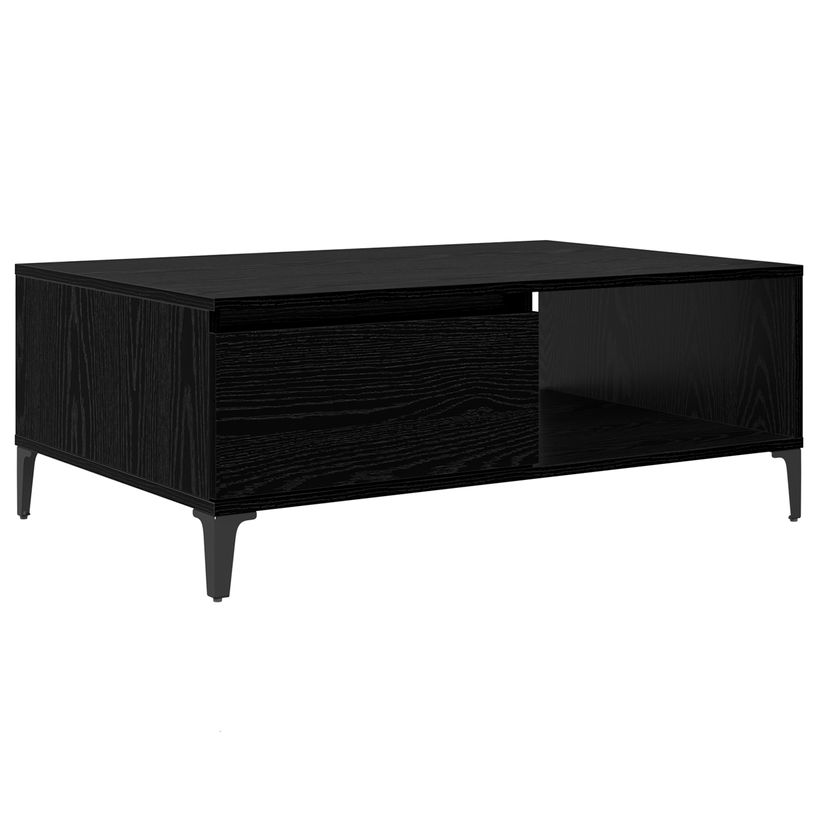 Masă de cafea Stejar negru 90 x 60 x 35 cm Lemn compozit GartenMobel Dekor