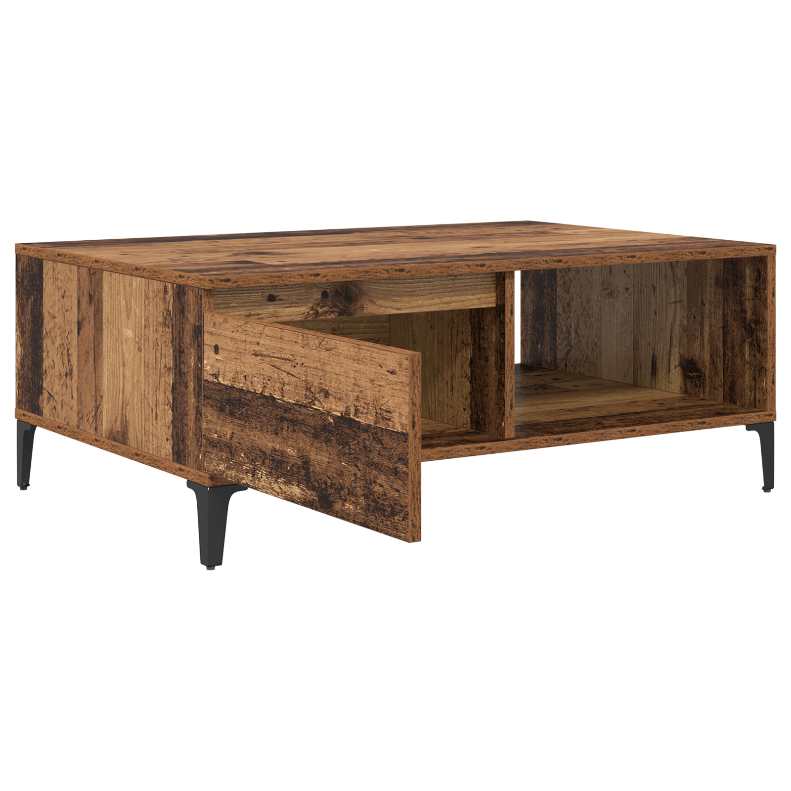 Masă de cafea cu raft Lemn vechi 90 x 60 x 35 cm Lemn compozit GartenMobel Dekor