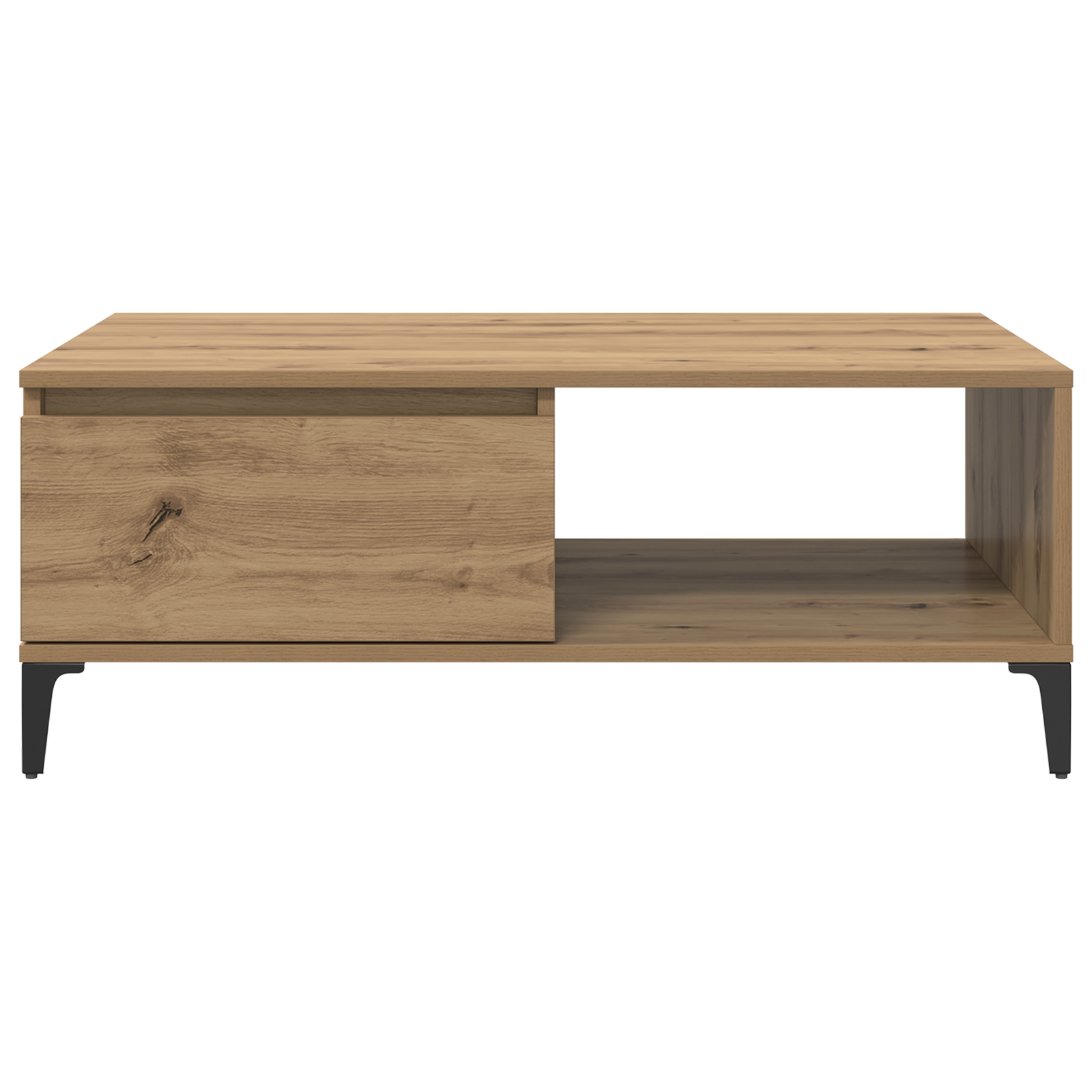Masă de cafea stejar artizanal 90 x 60 x 35 cm Lemn compozit GartenMobel Dekor