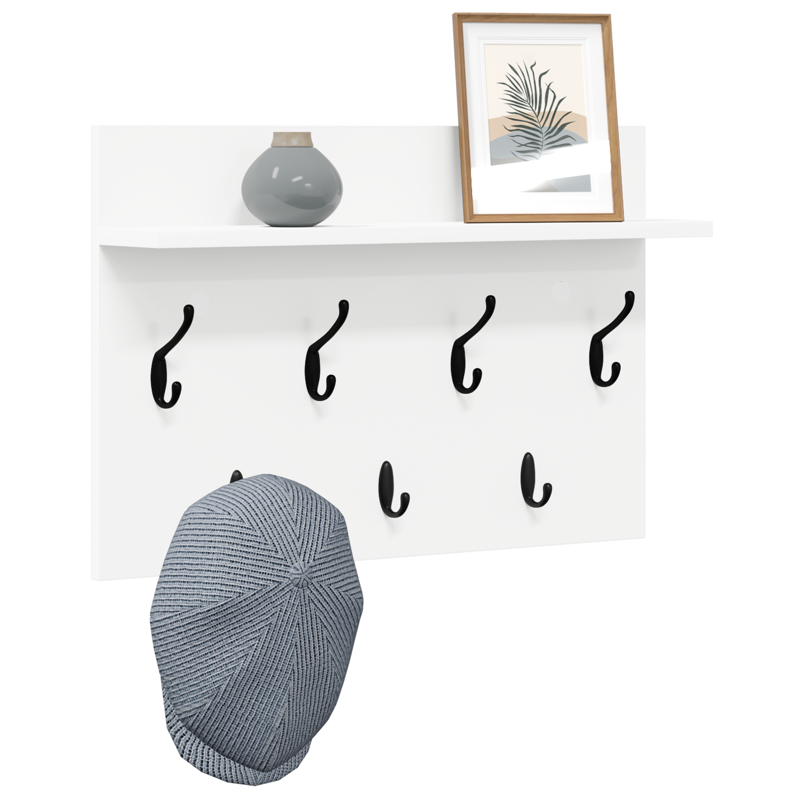 Răcător de paltoane montat pe perete Alb 60 x 40 x 12 cm GartenMobel Dekor