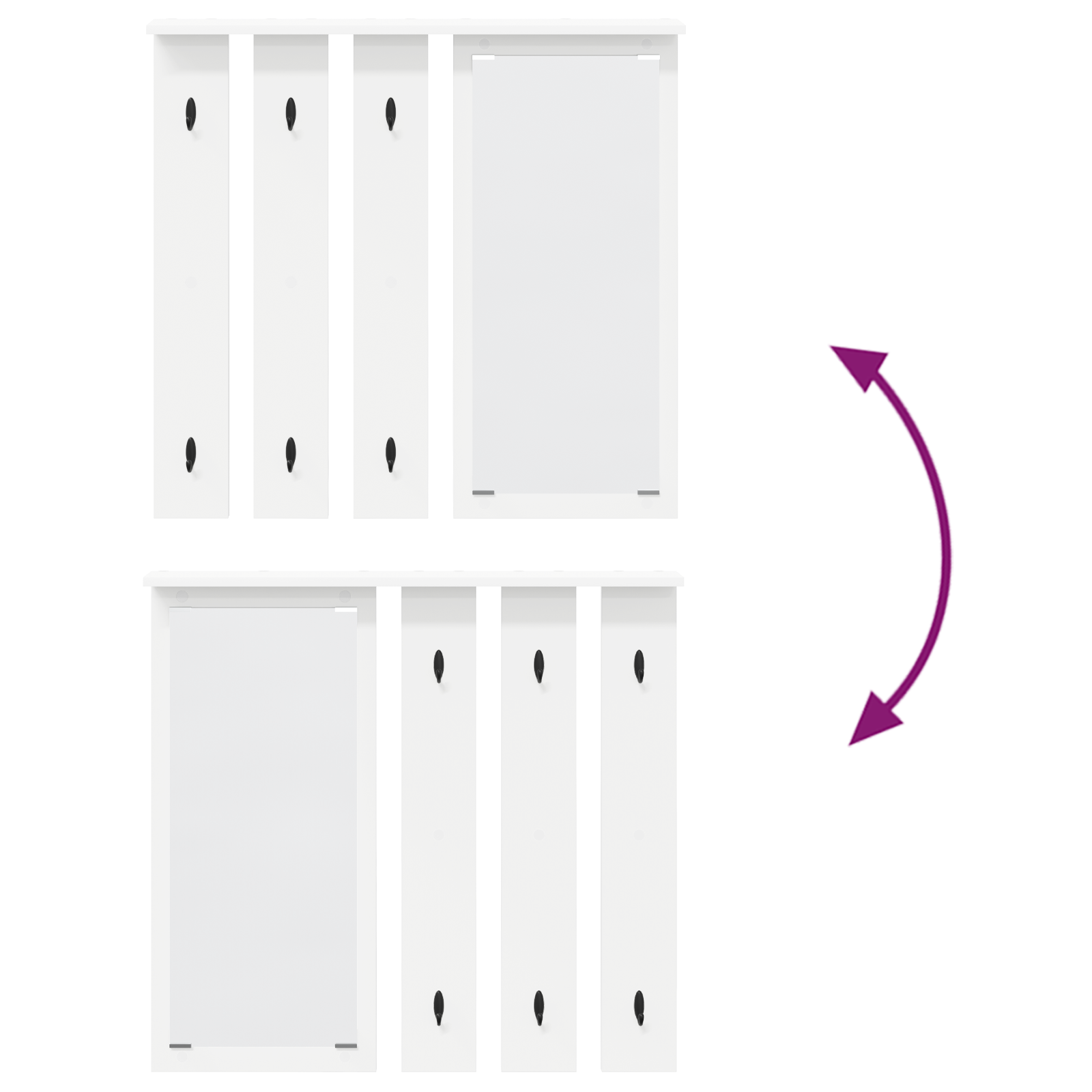 Răcător de paltoane montat pe perete Alb 84 x 10 x 80 cm GartenMobel Dekor