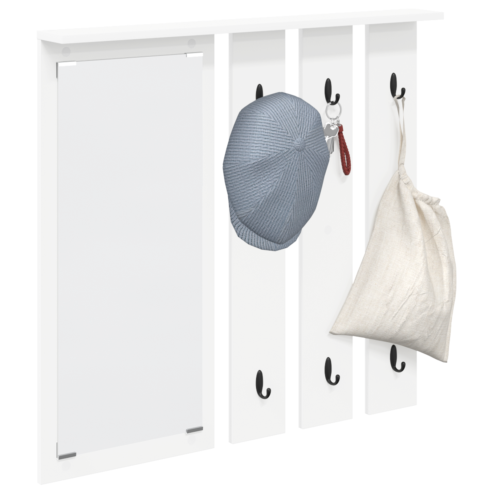 Răcător de paltoane montat pe perete Alb 84 x 10 x 80 cm GartenMobel Dekor