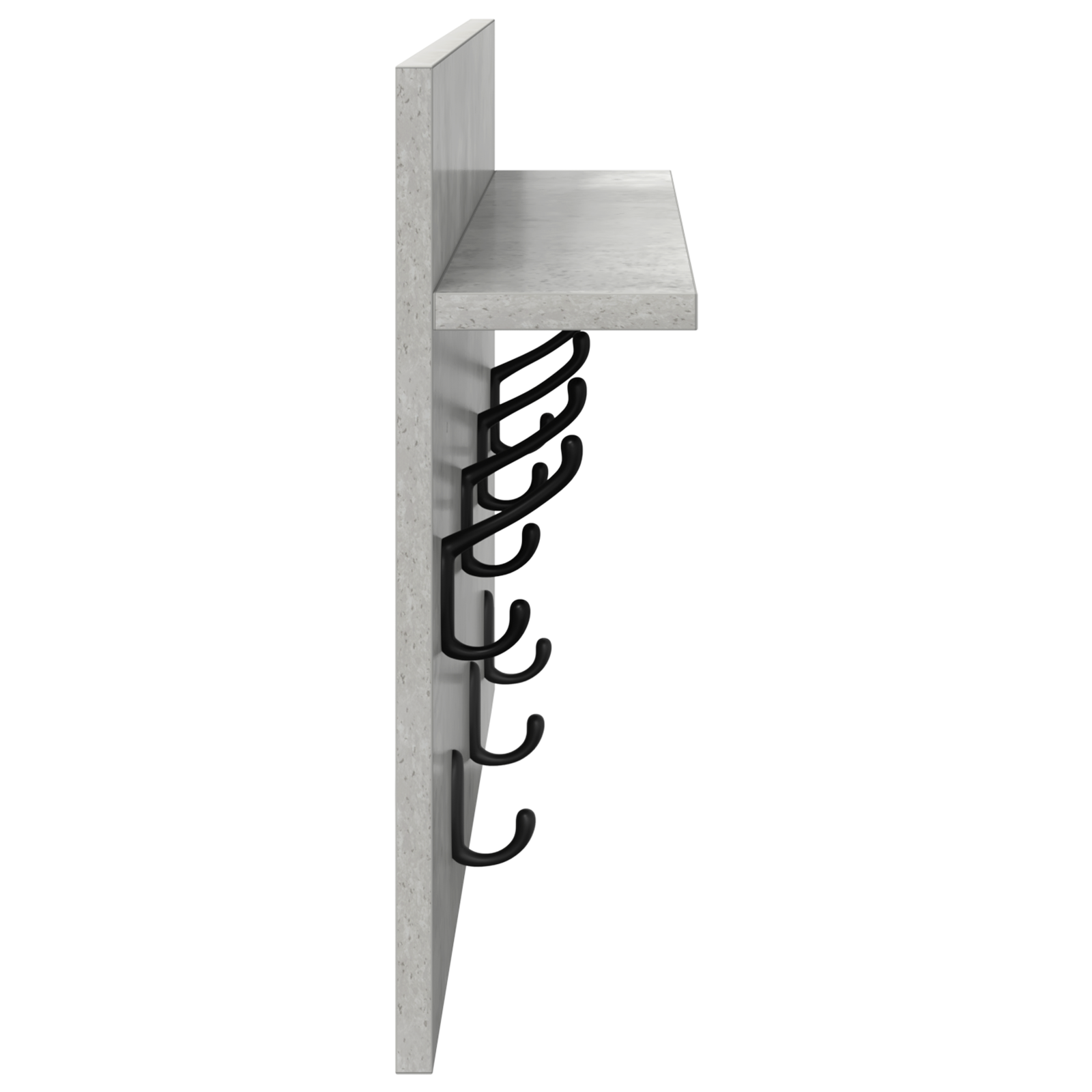 Răcător de paltoane montat pe perete Gri beton 60 x 40 x 12 cm GartenMobel Dekor