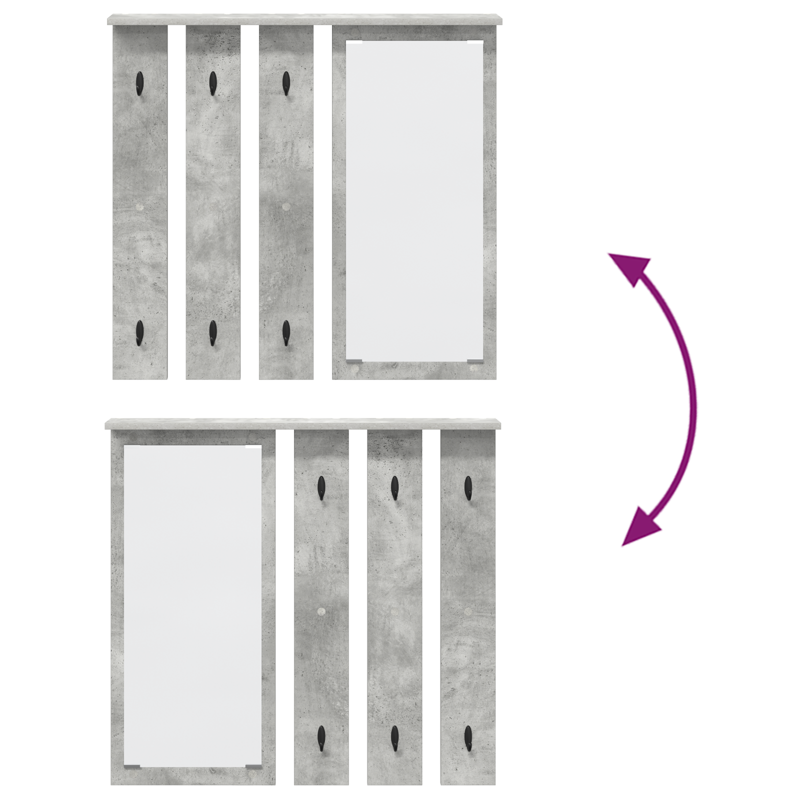 Răcător de paltoane montat pe perete Gri beton 84 x 10 x 80 cm GartenMobel Dekor